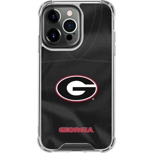University of Georgia Black Jersey iPhone 14 Pro Clear Case