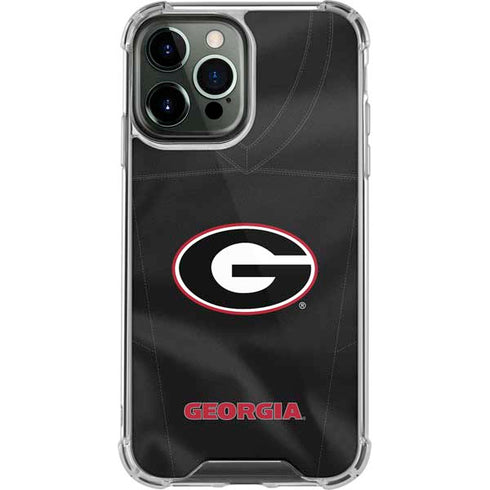 University of Georgia Black Jersey iPhone 14 Pro Max Clear Case