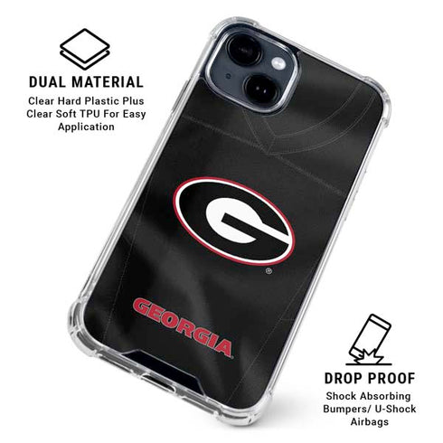 University of Georgia Black Jersey iPhone 15 Clear Case