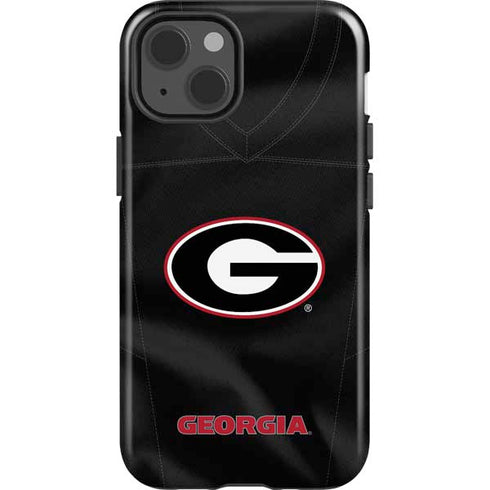 University of Georgia Black Jersey iPhone 15 Plus Impact Case