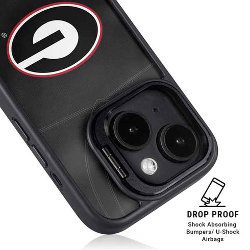 University of Georgia Black Jersey iPhone 15 Plus Kickstand Case