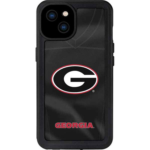 University of Georgia Black Jersey iPhone 15 Plus Waterproof Case
