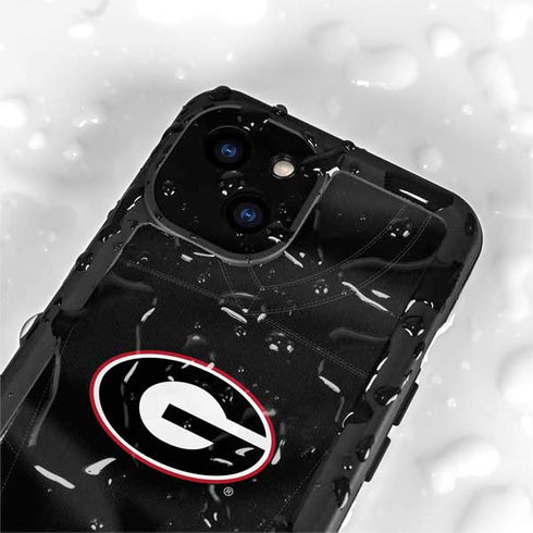 University of Georgia Black Jersey iPhone 15 Plus Waterproof Case