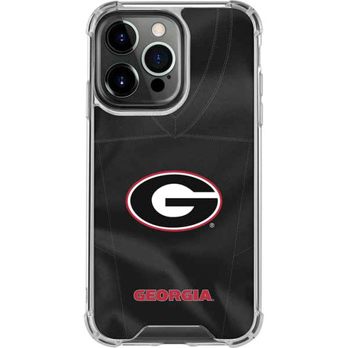 University of Georgia Black Jersey iPhone 15 Pro Clear Case