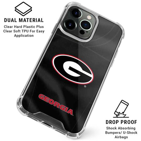 University of Georgia Black Jersey iPhone 15 Pro Max Clear Case