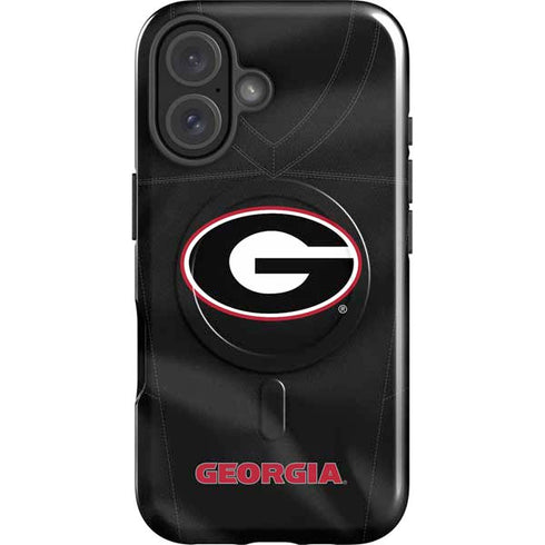 University of Georgia Black Jersey iPhone 16 Magsafe Impact Case