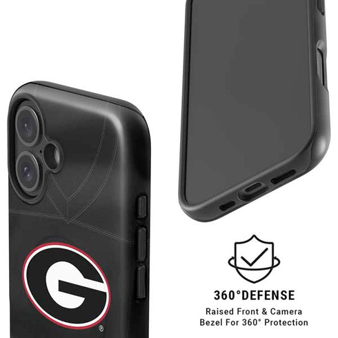 University of Georgia Black Jersey iPhone 16 Plus Magsafe Impact Case