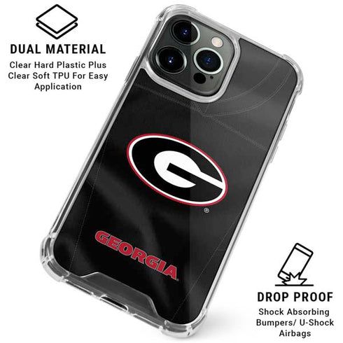 University of Georgia Black Jersey iPhone 16 Pro Max Clear Case