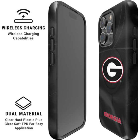 University of Georgia Black Jersey iPhone 16 Pro Max Magsafe Impact Case