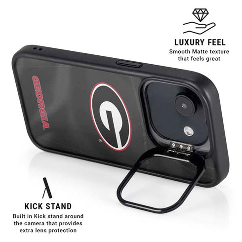 University of Georgia Black Jersey iPhone 16e Kickstand Case