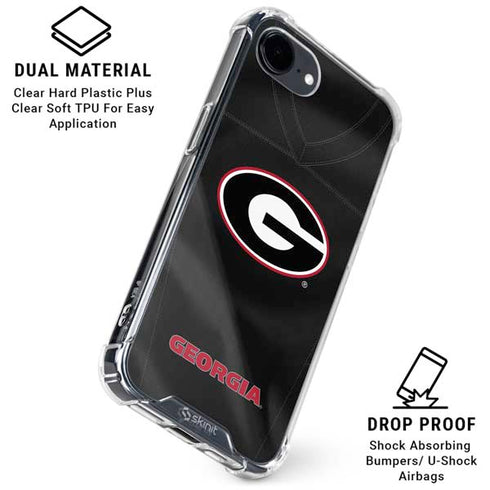 University of Georgia Black Jersey iPhone 16e Clear Case