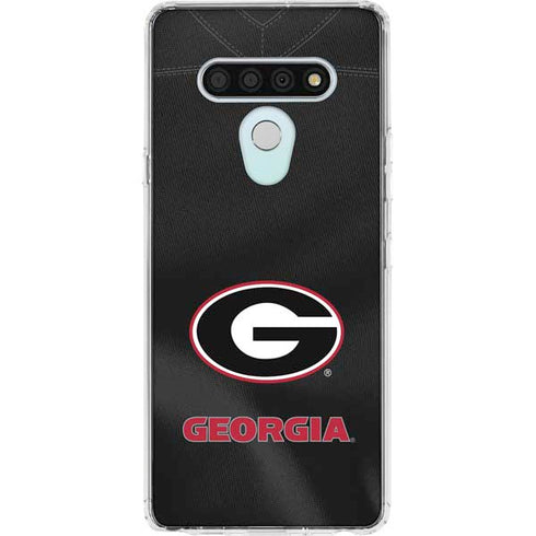 University of Georgia Black Jersey LG Stylo 6 Clear Case