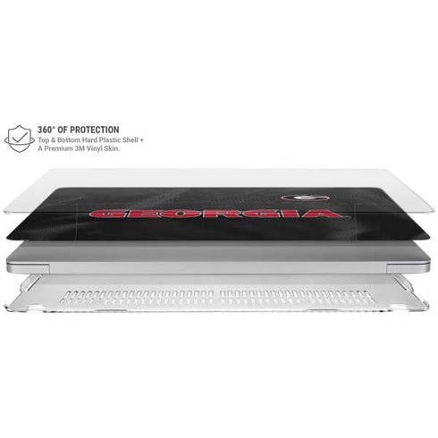 University of Georgia Black Jersey MacBook Air 15in (2023-2025) Case plus Skin