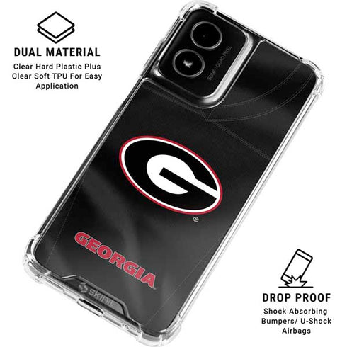 University of Georgia Black Jersey Moto G Power 5G (2024) Clear Case