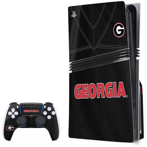 University of Georgia Black Jersey PS5 Pro Disk Bundle Skin