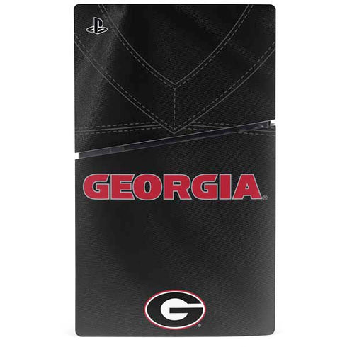 University of Georgia Black Jersey PS5 Slim Digital Edition Console Skin