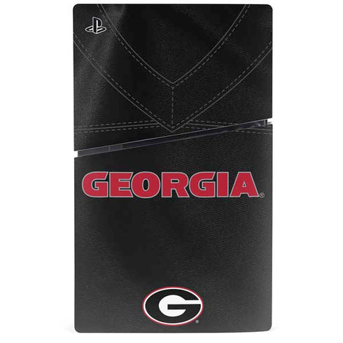 University of Georgia Black Jersey PS5 Slim Disk Console Skin