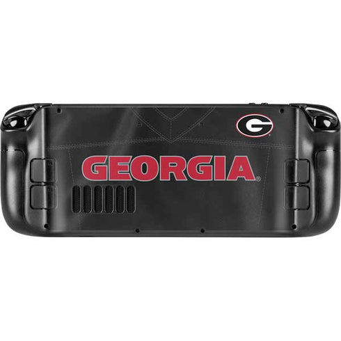 University of Georgia Black Jersey Steam Deck Handheld Gaming Computer OLED Skin