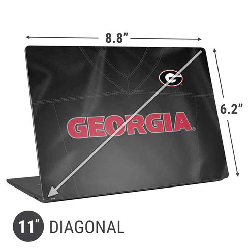University of Georgia Black Jersey Universal Laptop 11in (8.8 x 6.2in) Skin