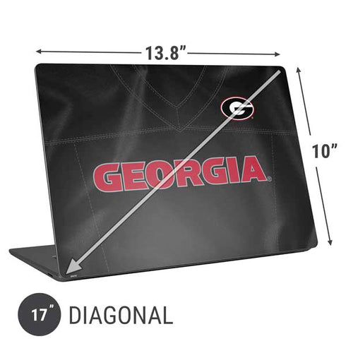 University of Georgia Black Jersey Universal Laptop 17in (13.8 x 10in) Skin
