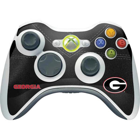 University of Georgia Black Jersey Xbox 360 Wireless Controller Skin