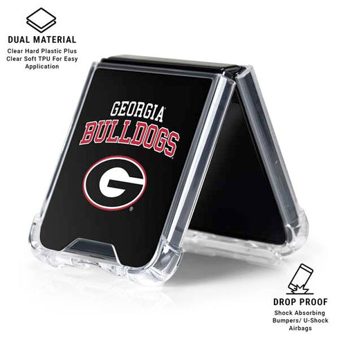University of Georgia Bulldogs Galaxy Z Flip6 Clear Case