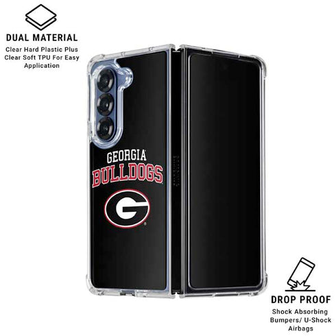 University of Georgia Bulldogs Galaxy Z Fold7 Clear Case