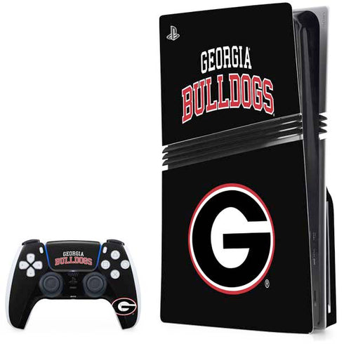 University of Georgia Bulldogs PS5 Pro Disk Bundle Skin
