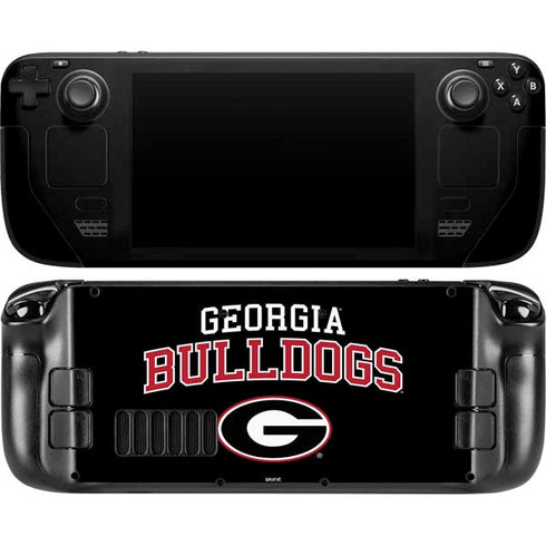 University of Georgia Bulldogs Steam Deck Handheld Gaming Computer OLED Skin