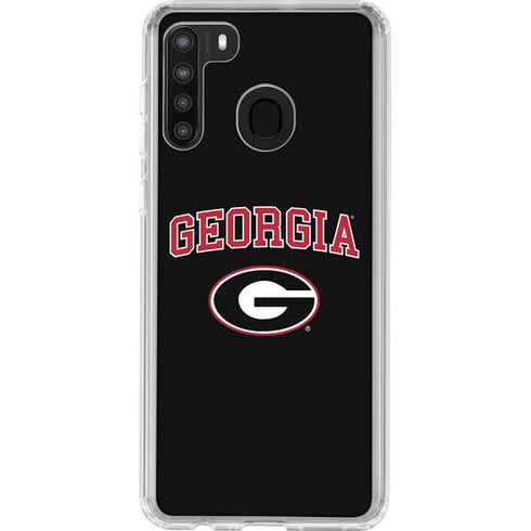 University of Georgia Collegiate Text Galaxy A21 Clear Case