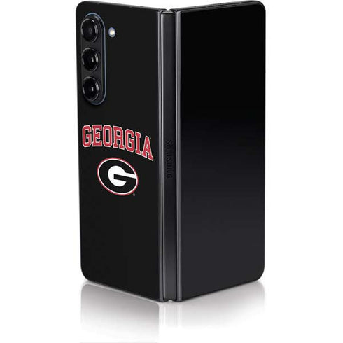 University of Georgia Collegiate Text Galaxy Z Fold5 5G Skin