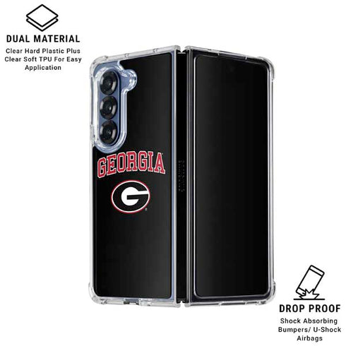 University of Georgia Collegiate Text Galaxy Z Fold6 Clear Case