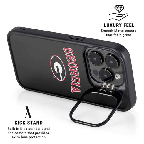 University of Georgia Collegiate Text iPhone 14 Pro Max Kickstand Case