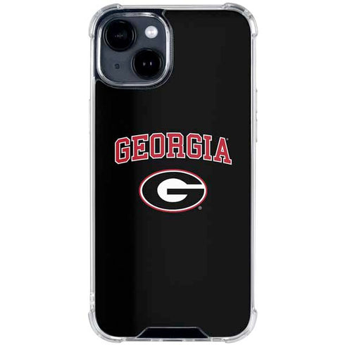 University of Georgia Collegiate Text iPhone 15 Clear Case