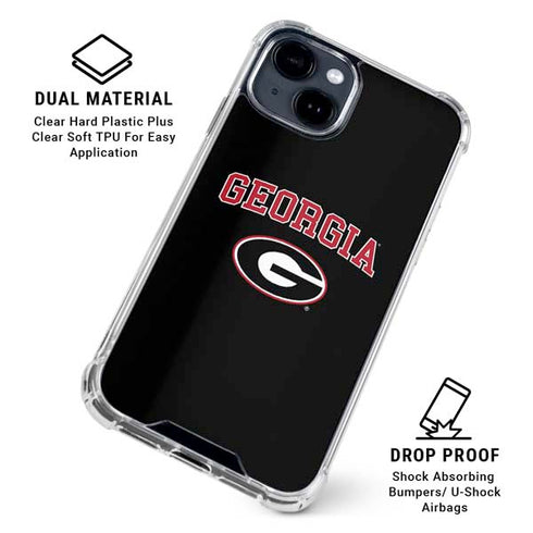 University of Georgia Collegiate Text iPhone 15 Clear Case