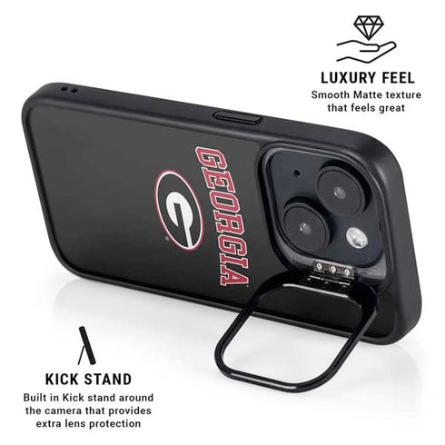 University of Georgia Collegiate Text iPhone 15 Kickstand Case