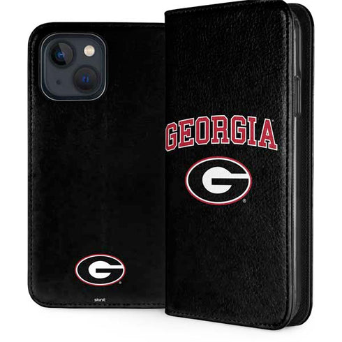University of Georgia Collegiate Text iPhone 15 Plus Folio Case