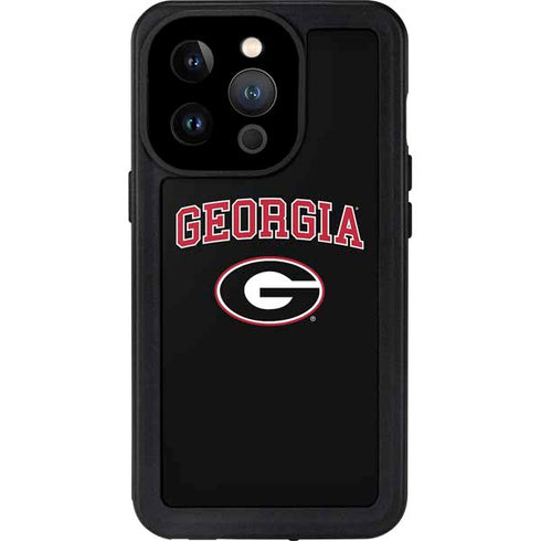 University of Georgia Collegiate Text iPhone 15 Pro Waterproof Case