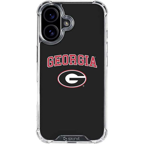 University of Georgia Collegiate Text iPhone 16 Plus Clear Case