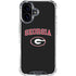 University of Georgia Collegiate Text iPhone 16 Plus Clear Case