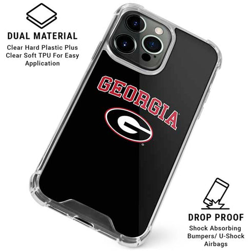 University of Georgia Collegiate Text iPhone 16 Pro Clear Case