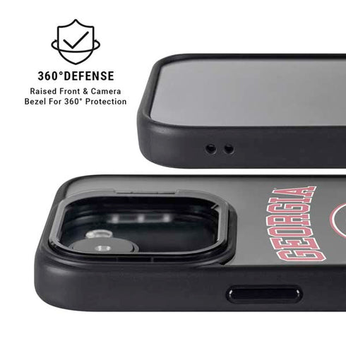 University of Georgia Collegiate Text iPhone 16e Kickstand Case