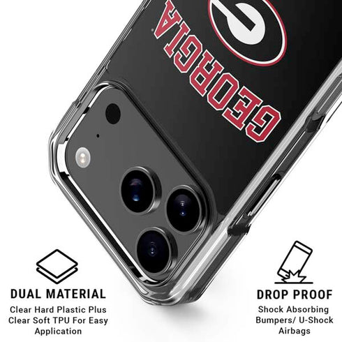University of Georgia Collegiate Text iPhone 18 Pro Clear Case