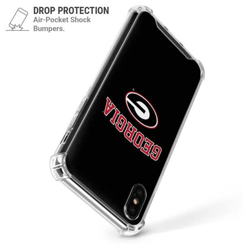 University of Georgia Collegiate Text iPhone X/XS Clear Case