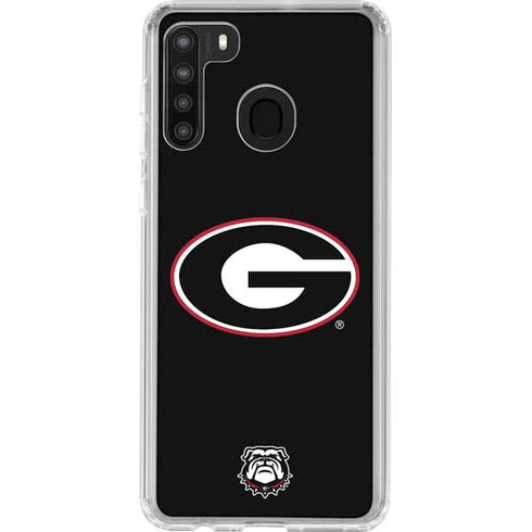 University of Georgia Logo Galaxy A21 Clear Case