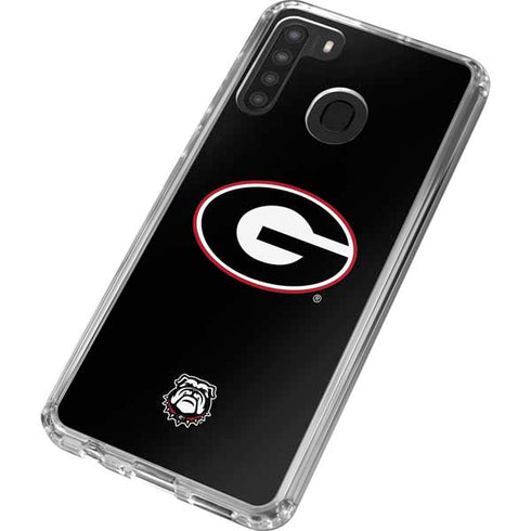 University of Georgia Logo Galaxy A21 Clear Case