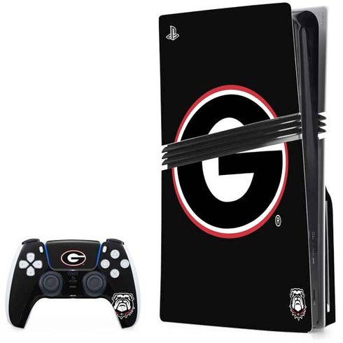 University of Georgia Logo PS5 Pro Disk Bundle Skin