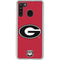 University of Georgia Logo Red Galaxy A21 Clear Case