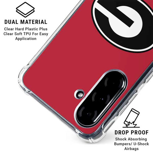 University of Georgia Logo Red Galaxy A36 5G Clear Case