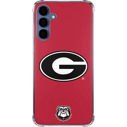 University of Georgia Logo Red Galaxy A55 5G Clear Case